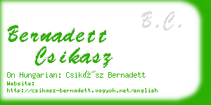 bernadett csikasz business card